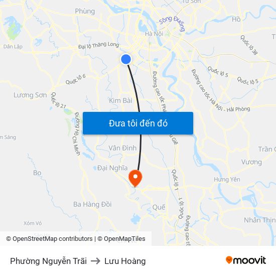 Phường Nguyễn Trãi to Lưu Hoàng map