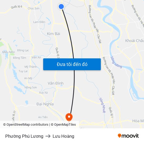 Phường Phú Lương to Lưu Hoàng map