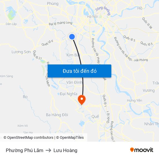 Phường Phú Lãm to Lưu Hoàng map