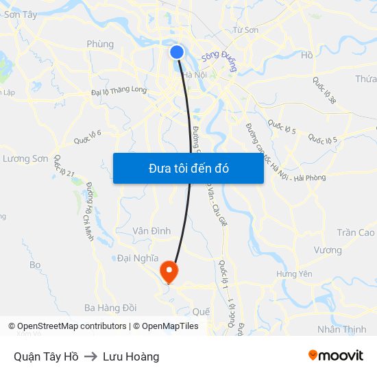 Quận Tây Hồ to Lưu Hoàng map