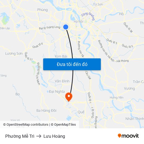 Phường Mễ Trì to Lưu Hoàng map