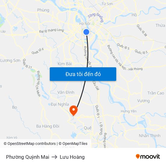 Phường Quỳnh Mai to Lưu Hoàng map