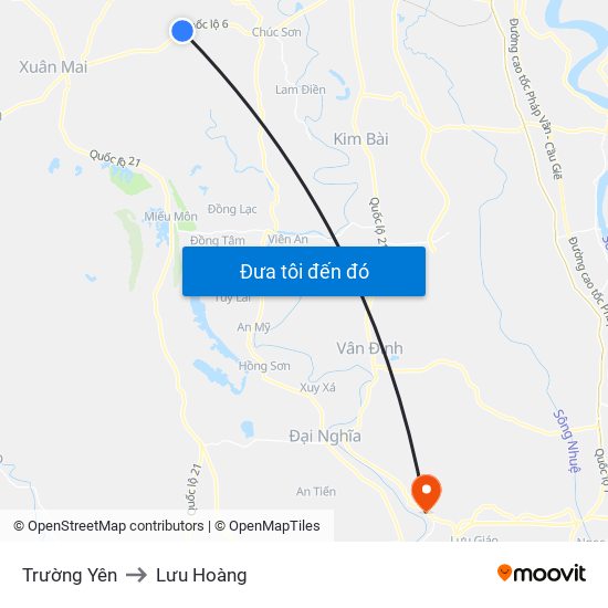 Trường Yên to Lưu Hoàng map