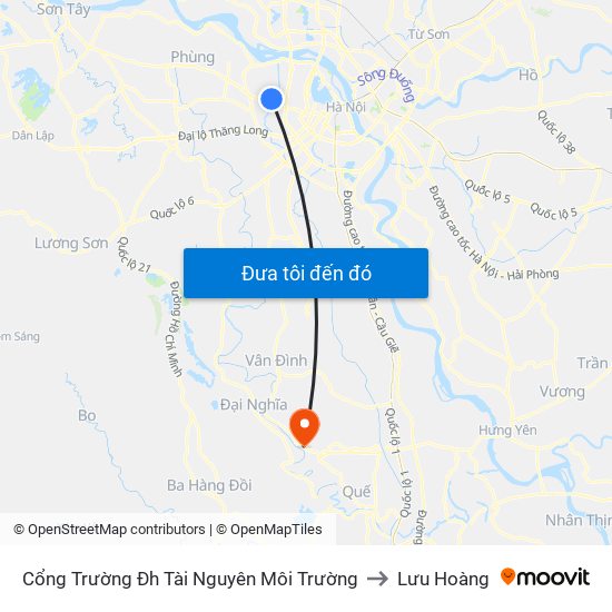 Cổng Trường Đh Tài Nguyên Môi Trường to Lưu Hoàng map