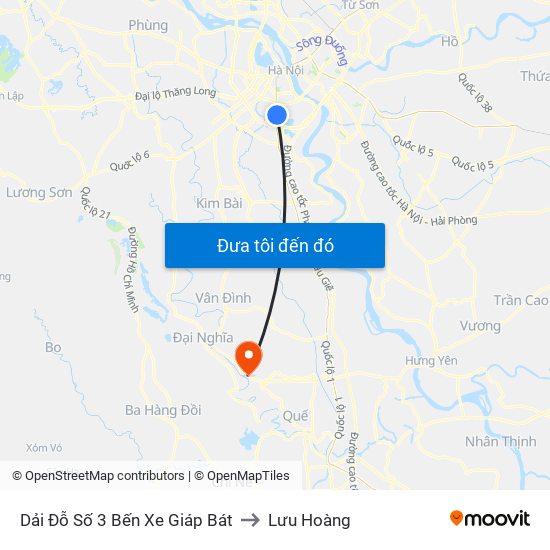 Dải Đỗ Số 3 Bến Xe Giáp Bát to Lưu Hoàng map