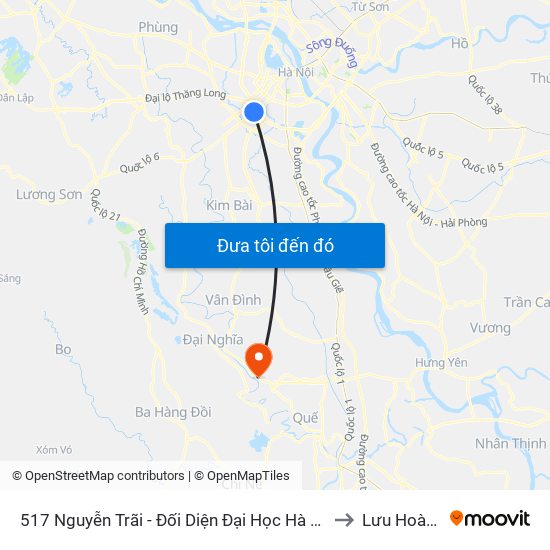 517 Nguyễn Trãi - Đối Diện Đại Học Hà Nội to Lưu Hoàng map