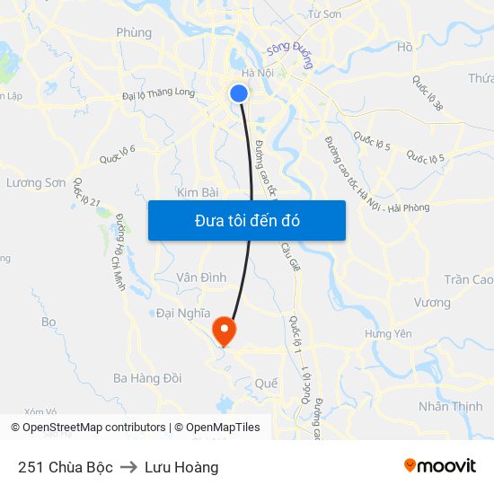 251 Chùa Bộc to Lưu Hoàng map