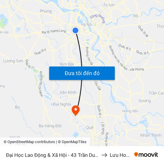 Đại Học Lao Động & Xã Hội - 43 Trần Duy Hưng to Lưu Hoàng map