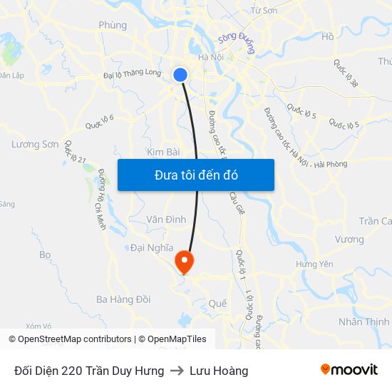 Đối Diện 220 Trần Duy Hưng to Lưu Hoàng map