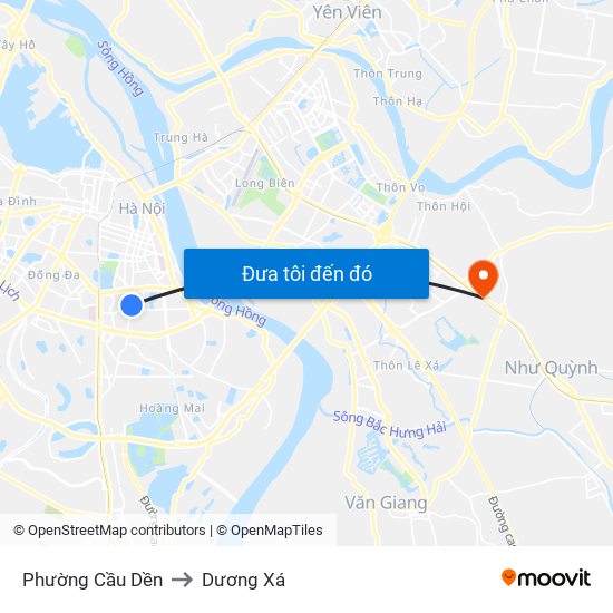 Phường Cầu Dền to Dương Xá map