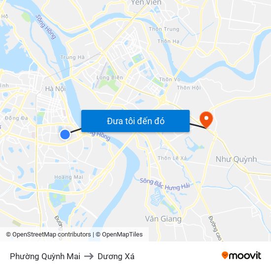 Phường Quỳnh Mai to Dương Xá map