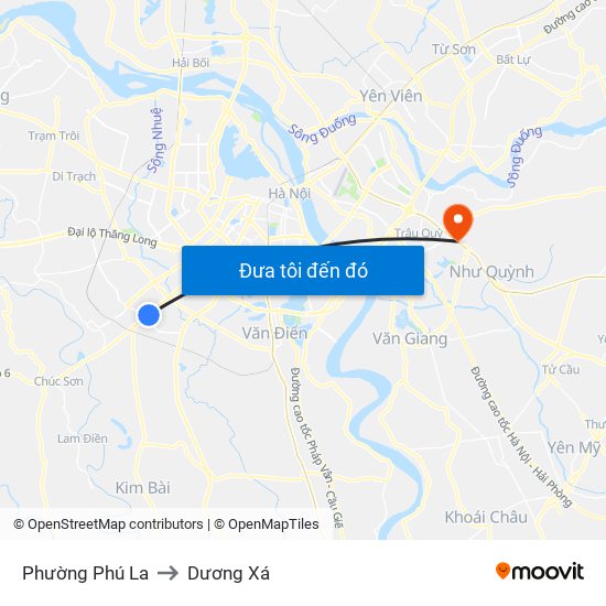 Phường Phú La to Dương Xá map