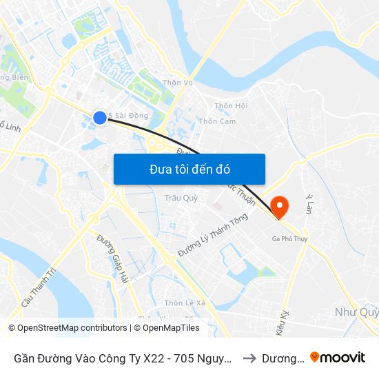 Gần Đường Vào Công Ty X22 - 705 Nguyễn Văn Linh to Dương Xá map