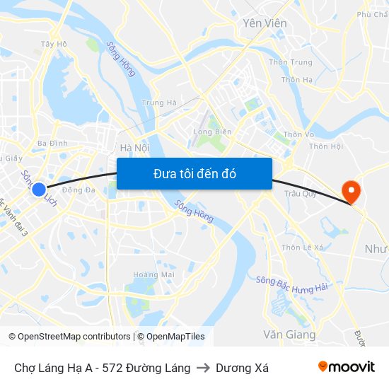 Chợ Láng Hạ A - 572 Đường Láng to Dương Xá map