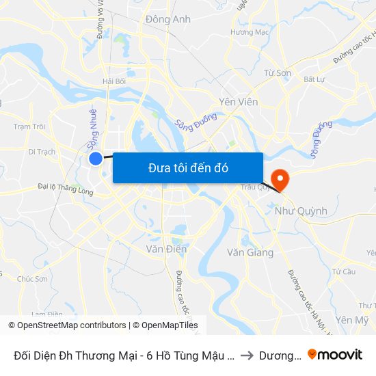 Đối Diện Đh Thương Mại - 6 Hồ Tùng Mậu (Cột Sau) to Dương Xá map