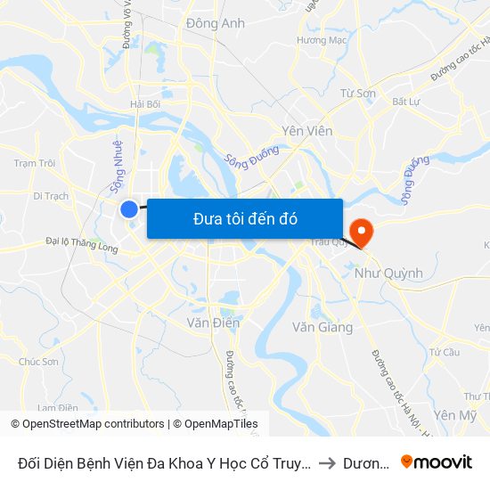 Nhà Máy Nước Mai Dịch - Phạm Hùng to Dương Xá map