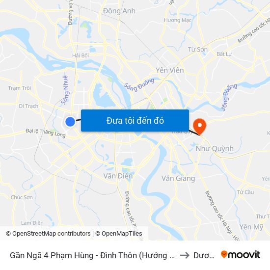 Gần Ngã 4 Phạm Hùng - Đình Thôn (Hướng Đi Khuất Duy Tiến)-Cột Sau to Dương Xá map