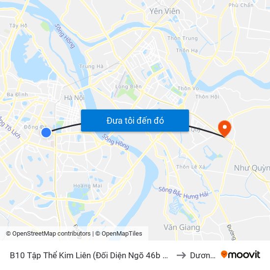 B10 Tập Thể Kim Liên (Đối Diện Ngõ 46b Phạm Ngọc Thạch) to Dương Xá map