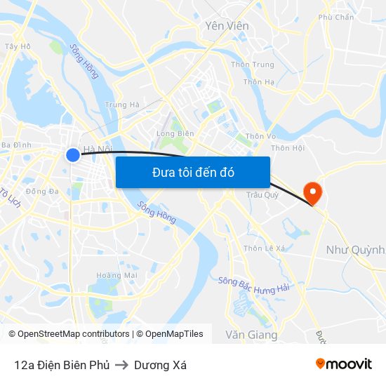 12a Điện Biên Phủ to Dương Xá map