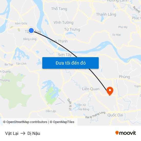 Vật Lại to Dị Nậu map