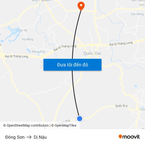 Đông Sơn to Dị Nậu map