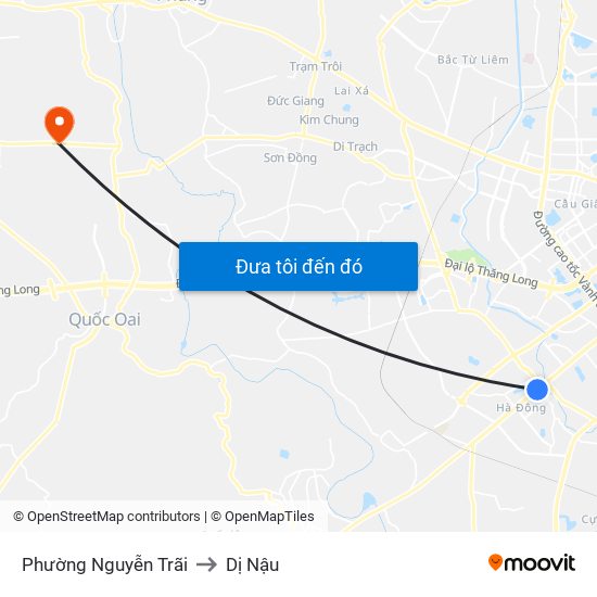 Phường Nguyễn Trãi to Dị Nậu map