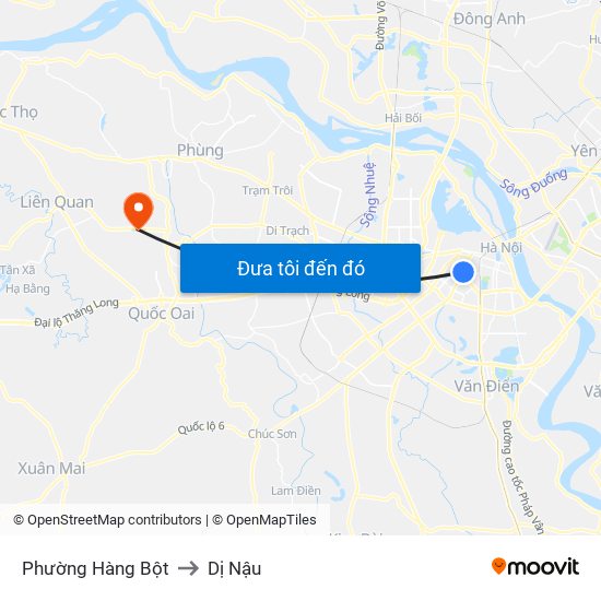 Phường Hàng Bột to Dị Nậu map