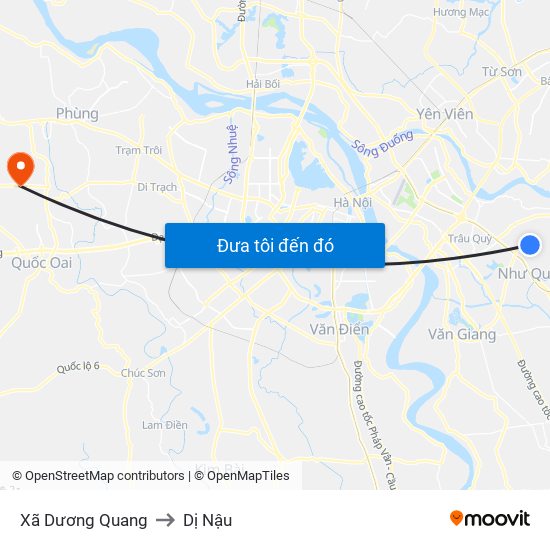 Xã Dương Quang to Dị Nậu map