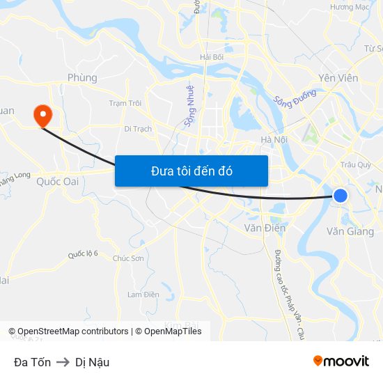 Đa Tốn to Dị Nậu map