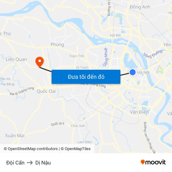 Đội Cấn to Dị Nậu map