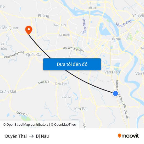 Duyên Thái to Dị Nậu map