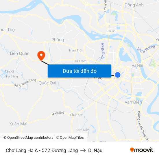 Chợ Láng Hạ A - 572 Đường Láng to Dị Nậu map