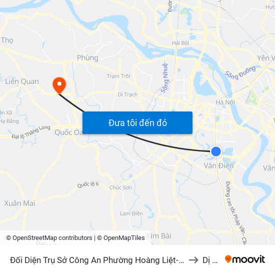 Đối Diện Trụ Sở Công An Phường Hoàng Liệt- 1277 Giải Phóng to Dị Nậu map