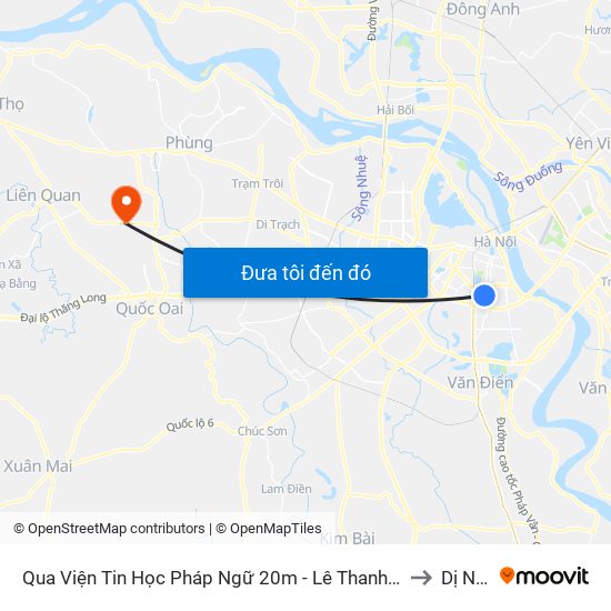 Qua Viện Tin Học Pháp Ngữ 20m - Lê Thanh Nghị to Dị Nậu map
