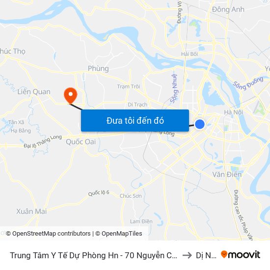 Trung Tâm Y Tế Dự Phòng Hn - 70 Nguyễn Chí Thanh to Dị Nậu map