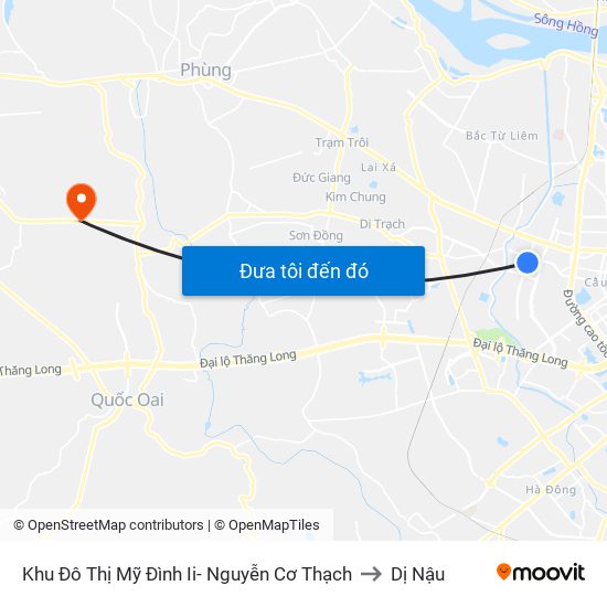 Khu Đô Thị Mỹ Đình Ii- Nguyễn Cơ Thạch to Dị Nậu map