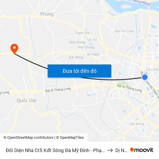 Đối Diện Nhà Ct5 Kđt Sông Đà Mỹ Đình - Phạm Hùng to Dị Nậu map