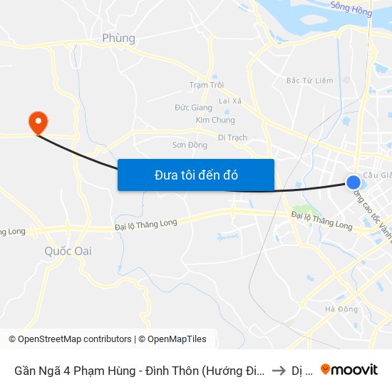 Gần Ngã 4 Phạm Hùng - Đình Thôn (Hướng Đi Khuất Duy Tiến)-Cột Sau to Dị Nậu map