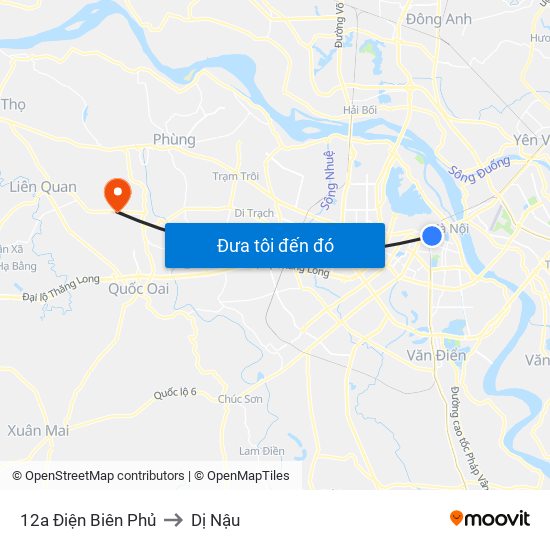 12a Điện Biên Phủ to Dị Nậu map