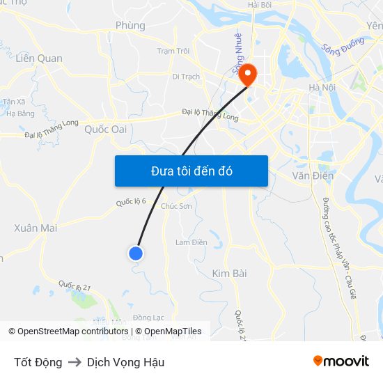 Tốt Động to Dịch Vọng Hậu map