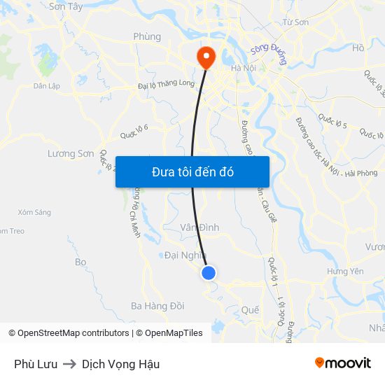 Phù Lưu to Dịch Vọng Hậu map