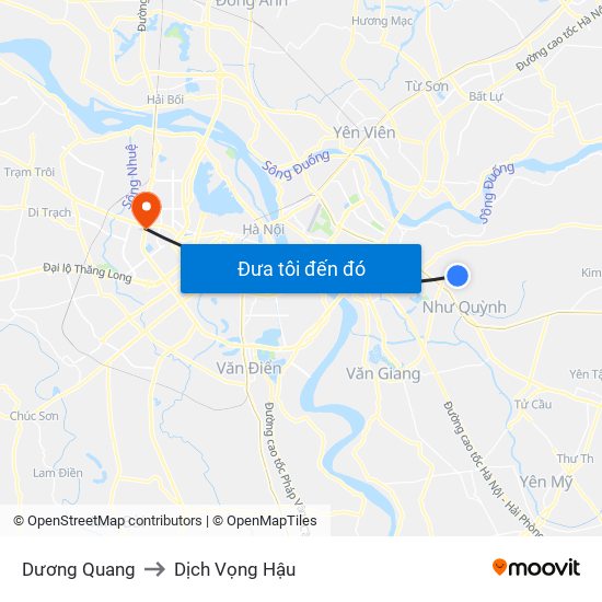Dương Quang to Dịch Vọng Hậu map