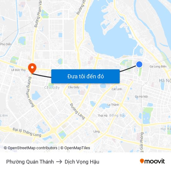 Phường Quán Thánh to Dịch Vọng Hậu map