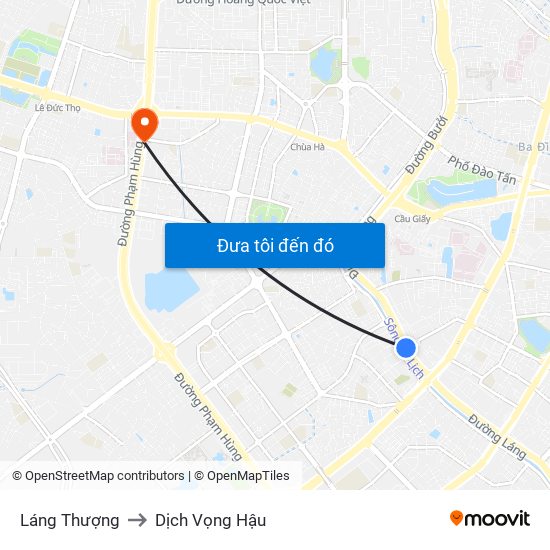 Láng Thượng to Dịch Vọng Hậu map