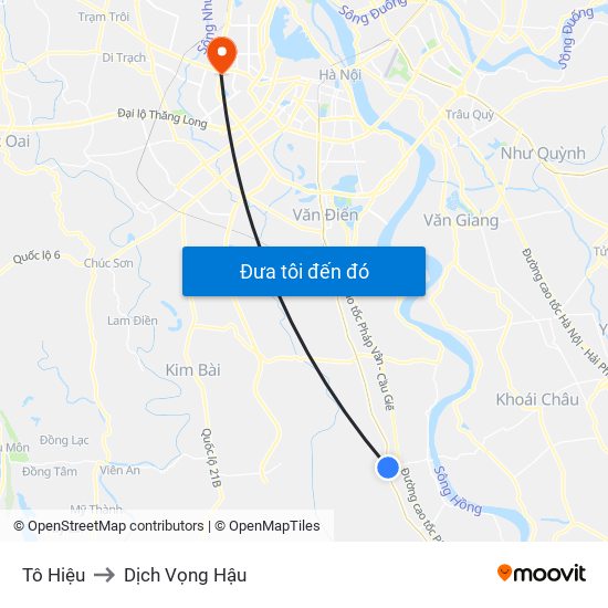 Tô Hiệu to Dịch Vọng Hậu map