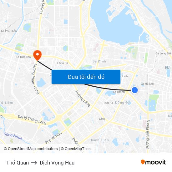 Thổ Quan to Dịch Vọng Hậu map