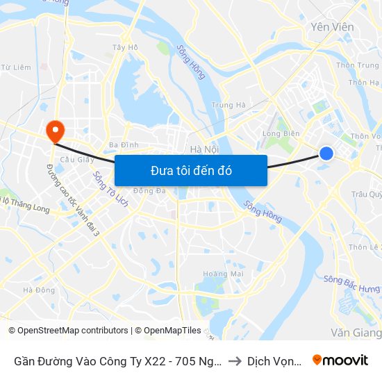 Gần Đường Vào Công Ty X22 - 705 Nguyễn Văn Linh to Dịch Vọng Hậu map