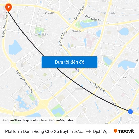Platform Dành Riêng Cho Xe Buýt Trước Nhà 604 Trường Chinh to Dịch Vọng Hậu map