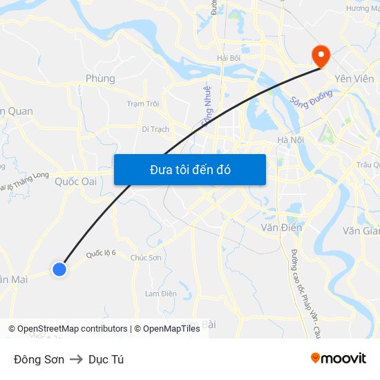 Đông Sơn to Dục Tú map