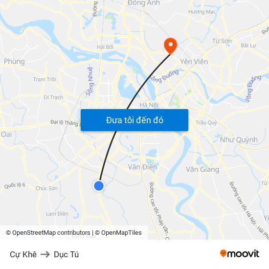 Cự Khê to Dục Tú map